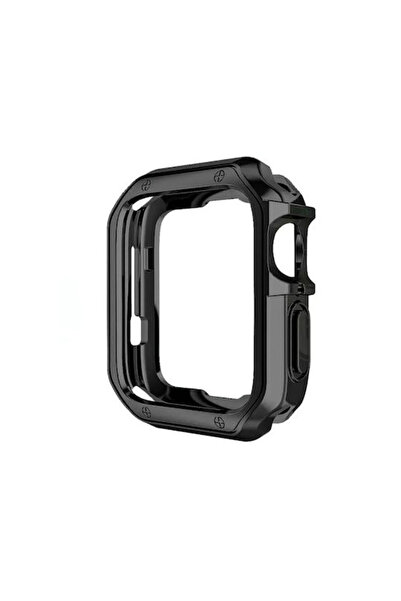 Hurtel Πλαστική θήκη σε μαύρο χρώμα για Apple Watch Σειρά 7, 8, 9