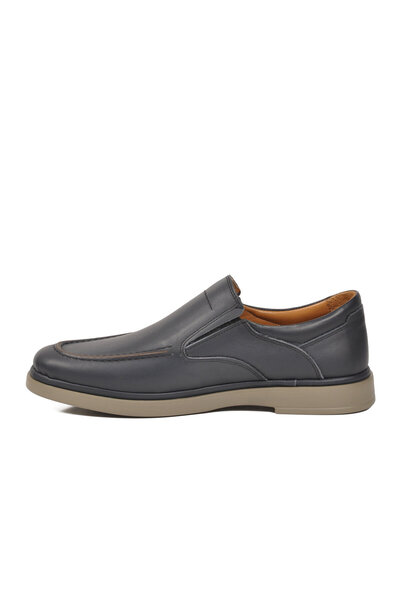 AYAKMOD Navy Blue-Beige Genuine Leather Men's Casual Shoes 327 m