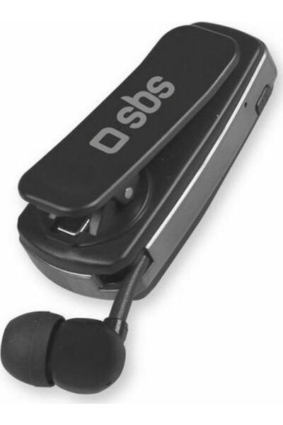 SBS TEROLLCLIPBTK Ενδοωτικό Ακουστικό Bluetooth Handsfree Πέτου Μαύρο