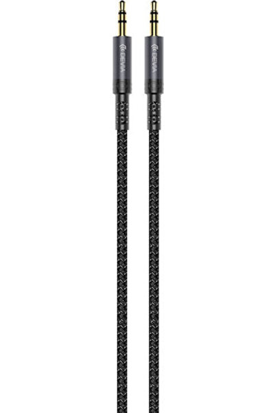 Devia Καλώδιο Jack 3.5mm Αρσενικό - Αρσενικό 3.5mm Μαύρο 1μ με επιχρυσωμένα α...