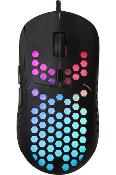 ART AM-99 RGB Ποντίκι Gaming 6400 DPI Μαύρο