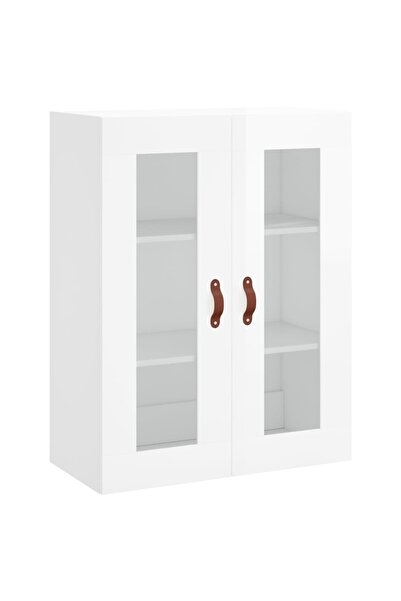 vidaxl Dulap cu montaj pe perete, alb extralucios, 69,5x34x90 cm