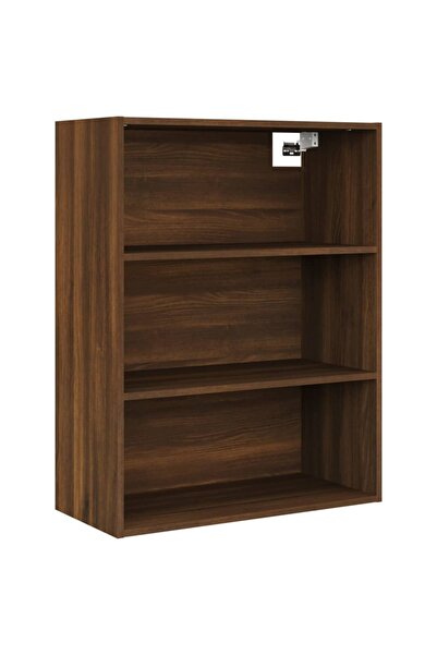 vidaxl Dulap de perete suspendat, stejar maro, 69,5x32,5x90 cm