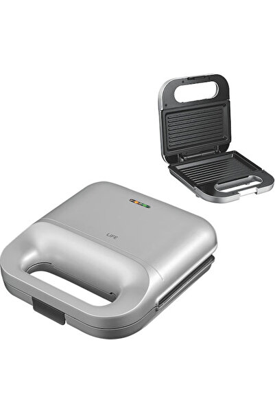 Life Deli Σειρά Silver Matt Σαντουιτσιέρα Γκριλ 750W Κωδικός: 221-0504