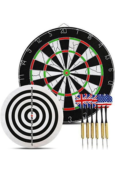 Ayawaska Set profesional Darts 45 cm, 6 sageti cu varf metalic, doua fete, de...