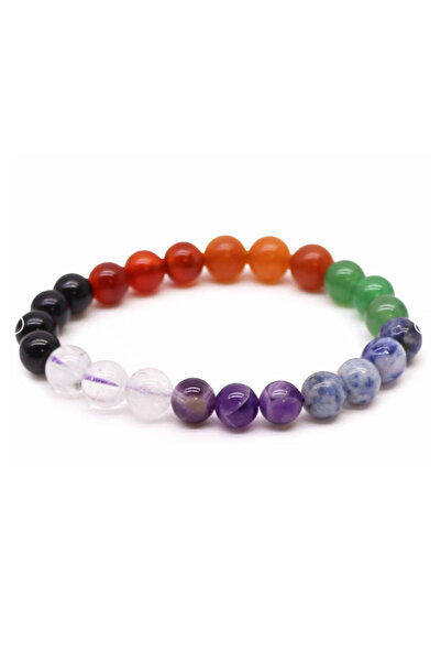 VİALUNA Brățară Chakra din Pietre Naturale – 8 mm