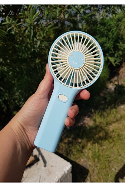 Brokoli Home Mini Fan USB Şarjlı Sessiz El Vantilatör Telefon Standlı 3 Kadem...