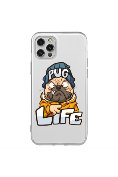 Other Apple iPhone 12 Pro Pug Life 2 Transparent Silicone TPU Θήκη