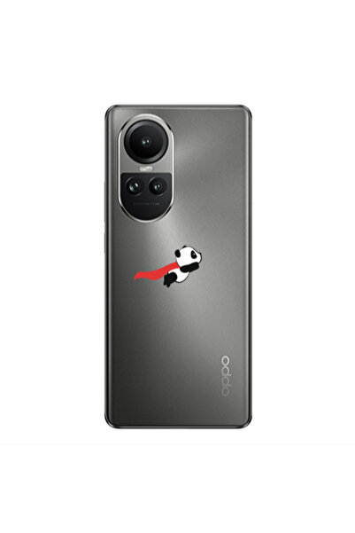 Other Oppo Reno10 5G kite flying panda Transparent Silicone TPU Θήκη