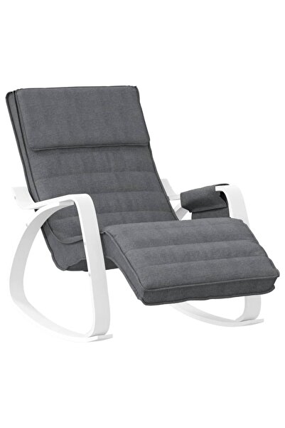 vidaxl Rocking chair, dark grey, textile
