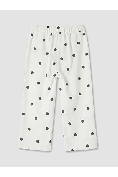 LC Waikiki Beige Polka Dot Baby Girl Gabardine Pants