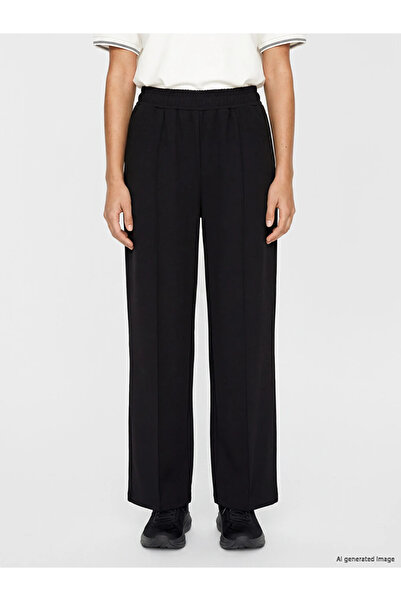 LC Waikiki Black Soft Touch Women's Sports Sweatpants