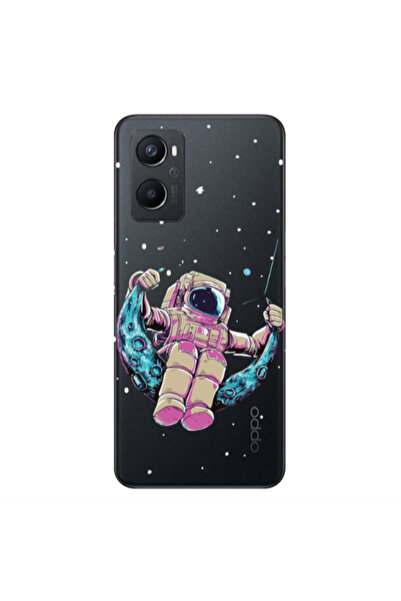 Other Oppo A 96 Astronaut swinging on the moon Transparent Silicone TPU Θήκη