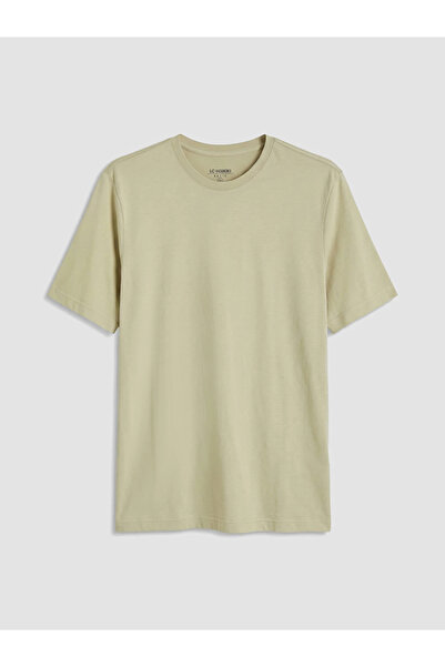 LC Waikiki Beige 100% Cotton Regular Fit Basic T-Shirt
