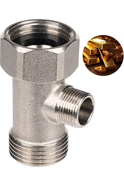 The Bros Metal Bidet T Adapter - Universal 3 Way, 7/8" x 7/8" x 3/8" T Valve,...