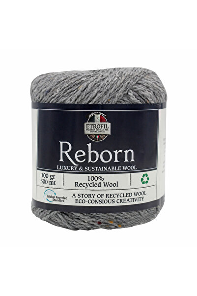 Etrofil Reborn Knitting Yarn Blue Gray 100% Recycled Wool 100g 300m (79193)