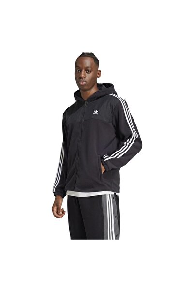 adidas Ανδρικό Φούτερ με Κουκούλα από Φλις Τέντι με 3 Ρίγες L