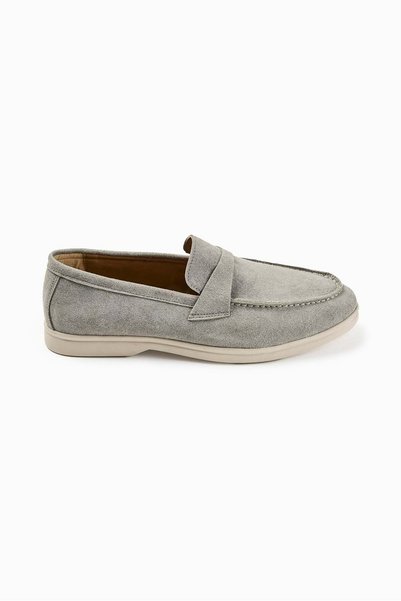 Molene Gri Süet Günlük Loafer