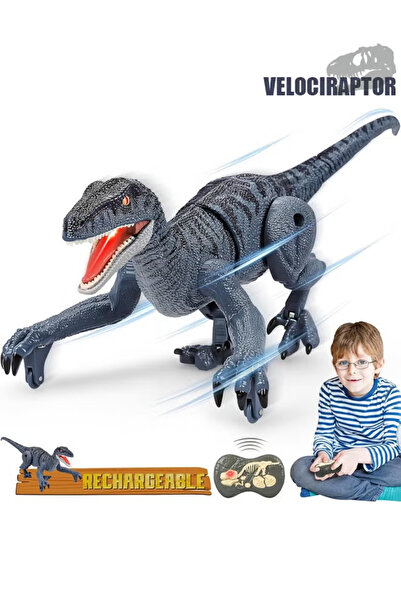 GGEROU Remote Control Dinosaur Realistic Dinosaur Toys with Light & Roar 2.4G...