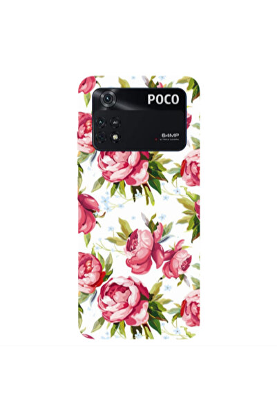 Other Xiaomi Poco M4 Pro 4G Roses and laves Transparent Silicone TPU Θήκη