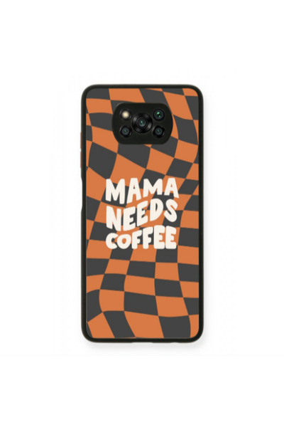 Other Xiaomi Poco X3 /X3 Pro Mama needs coffee Black Glossy Θήκη