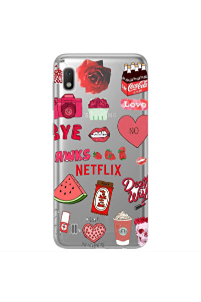 Other Samsung A10 pizza is my valentine Transparent Silicone TPU Θήκη