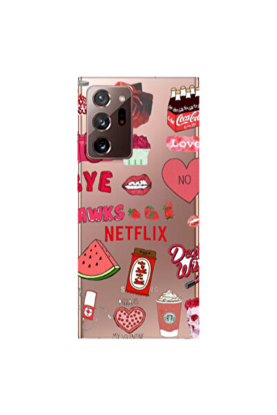 Other Samsung Note 20 Ultra pizza is my valentine Transparent Silicone TPU Θήκη