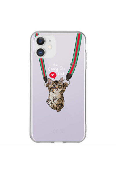 Other Apple iPhone 12 Swinging cat Transparent Silicone TPU Θήκη