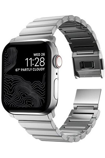 Nomad Ατσάλινο Μπρασελέ για Apple Watch SERIES - 49mm/46mm/45mm/44mm - Ασημί ...