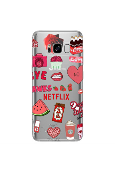Other Samsung S8 Plus pizza is my valentine Transparent Silicone TPU Θήκη