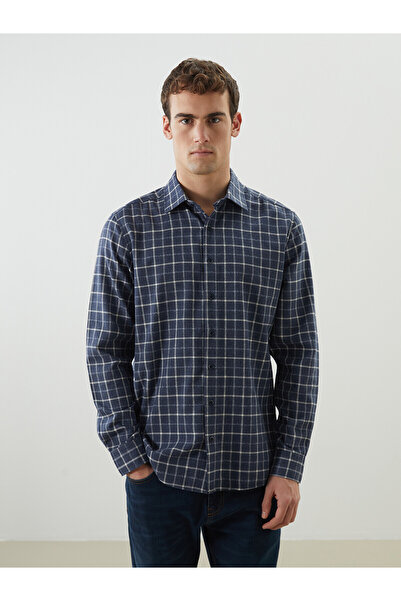 LC Waikiki Nevavm Regular Fit Long Sleeve Plaid Men's Lumberjack Shirt with D...