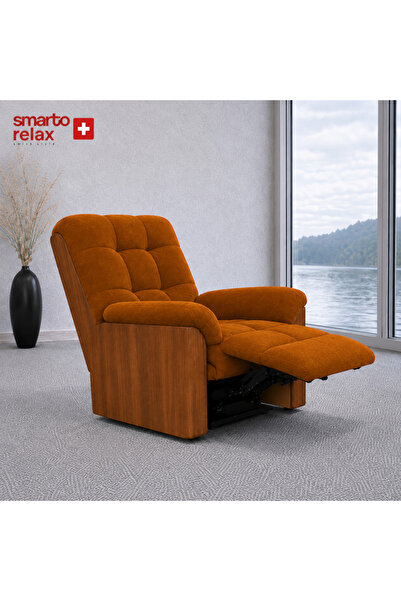 Smarto relax Porto TV Koltuğu Elektrikli Döner Sallanan Masajlı Isıtmalı Ahşa...