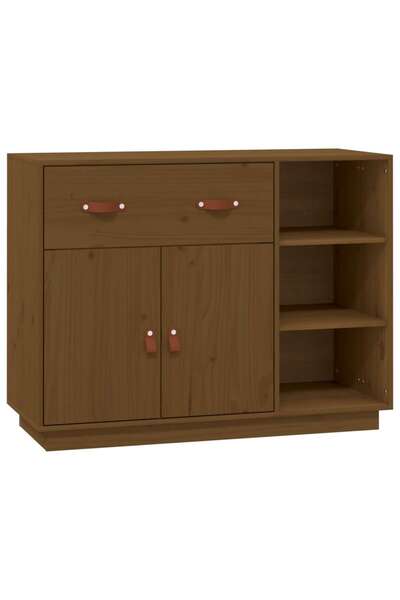 vidaxl Dulap, maro miere, 98,5x40x75 cm, lemn masiv de pin