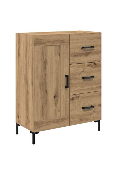 vidaxl Bufet stejar artizanal 69.5 x 34 x 90 cm Lemn compozit