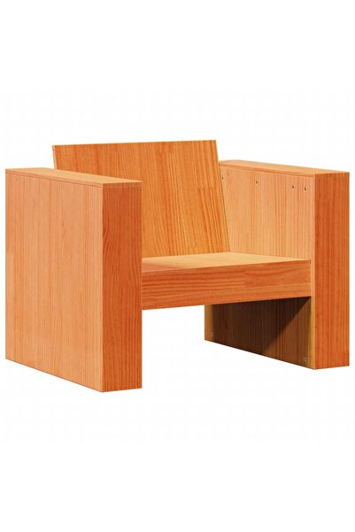 vidaxl Garden sofa, waxed brown, 79x60x62 cm, solid pine wood