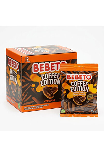 BEBETO Jelibon Espresso Kahve Aromalı Yumşak Şeker 70 g 12 adet