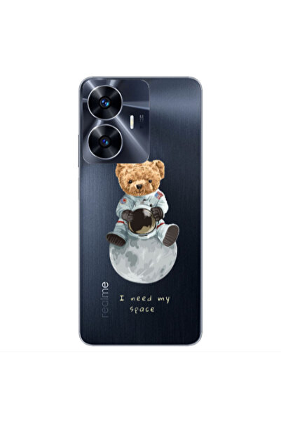 Other Realme Note 50 Bear in space Transparent Silicone TPU Θήκη