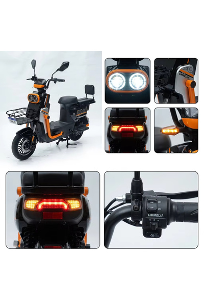 Ummelia Twin Turbo 50 Pro 1200W 60V Best Electric Motorcycle | 80km/h | LCD l...