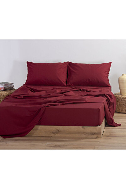 Nef Nef Homeware Nef Nef Βασικό Κατωσέντονο με Λάστιχο 160x200+30 Μπορντό