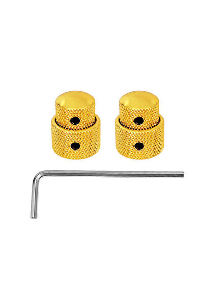 Choice Gold 2set 2 Sets Dual Concentric Stacked Control Knobs for Electric Ba...