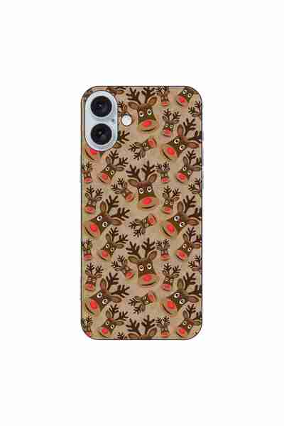 OEM Case compatible with Apple iPhone 16 Plus Silicone Gel Tpu Christmas Rudo...