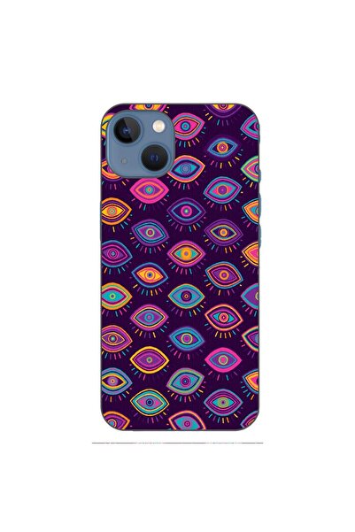 OEM Case compatible with Apple iPhone 13 Silicone Gel Tpu Tribal Eyes Pattern