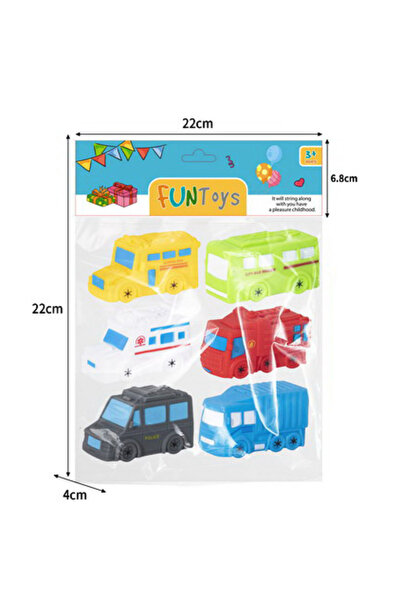 PlayFun Комплект от 6 писукащи играчки колички за баня, интерактивен подарък ...