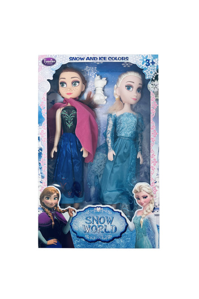 PlayFun Toy Top Bottom Set of 2 Large Dolls Anna Elsa "Snow Wor Interactive C...
