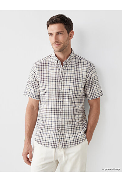 LC Waikiki Vizyon New Season Regular Fit Plaid Poplin Men's Shirt