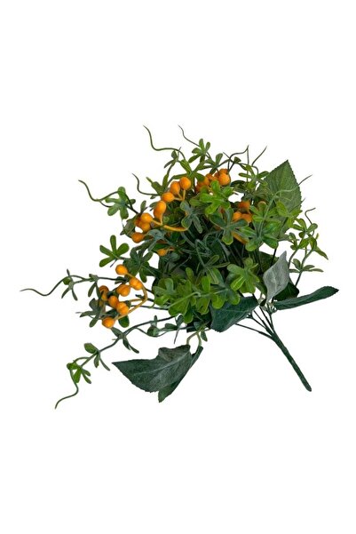 OEM Flori Artificiale Buchet Frunze Prafuite Cu Inimioare Portocaliu