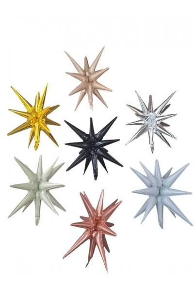 OEM 3D Star Foil Balloons 44x55cm 10/ Top Bottom Set Gold