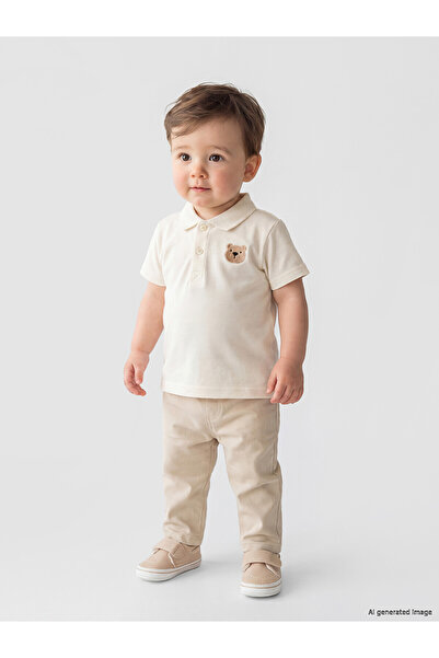 LC Waikiki Trendlucky Polo Collar Embroidered Baby Boy Set with Difference in...