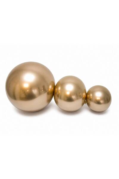 OEM Balloons Top Bottom Set Chrome Gold Metallic 10"-50/ Top Bottom Set