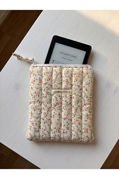 lumi Studio Küçük Kır Çiçekleri Kindle Kılıfı -E-Kitap Okuyucu Çantası- Elyaf...